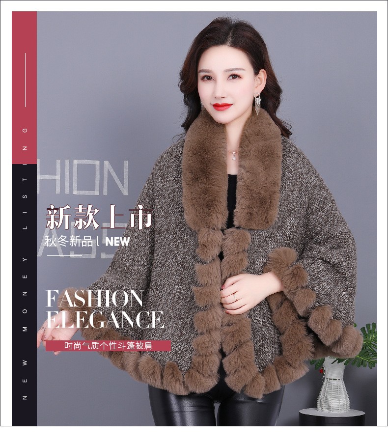 MONOCHROMATIC SOFT FAUX FUR PONCHO TWD002 > Scarves > Mezon Handbags